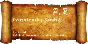 Pruzsinszky Renátó névjegykártya