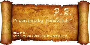 Pruzsinszky Renátó névjegykártya